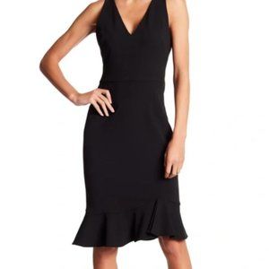 Betsey Johnson Scuba Sleeveless Shift Dress Ruffled Hem NWT 12